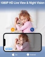 ⁦كاميرا مراقبة صغيرة بدقة 1080P HD عالية الدقة وواي فاي للبث المباشر مع جهاز استشعار حركة مدمج تعمل مع تطبيق الموبايل⁩ - الصورة ⁦4⁩